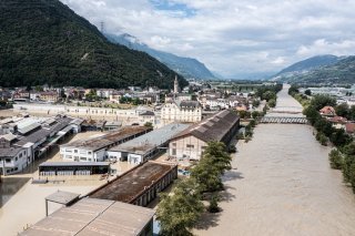 La crue du Rhône et de la Navizence le 30 juin 2024 à Chippis